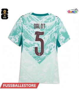 Günstige Portugal Diogo Dalot #5 Auswärtstrikot Damen WM 2026 Kurzarm